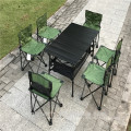 Table pliante de table avec chaise Ensemble de chaise pliante de camping en plein air 7 pièces